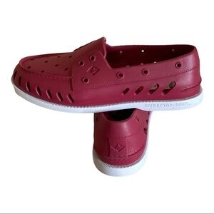 SPERRY Top-Sider Loafer A/O Non Marking Boat Shoe Red Size 11 NWT